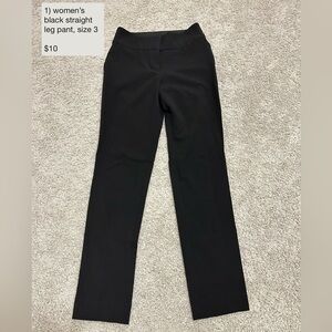 A. Byer Women's Black Straight Leg Pants